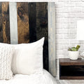 Barn Walls All Terrain Mix Design, Multicolored, Solid Wood Headboard, Floating Panels, Wall Mount, Adjustable Height, Easy Installation, Twin Size
