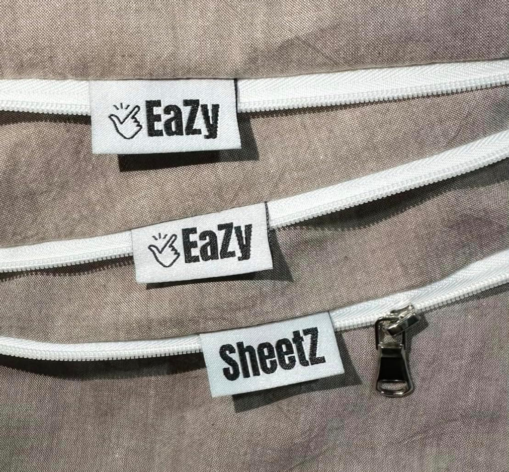 Eazy Sheetz®: Fitted Sheets That Won't Pop Off | Zipper Sheets, Stay On Sheets, Fitted Zipper Sheets, Zip On Sheet Design (Coffee) Crisp Cotton - Twin 38X75X10 Regular (9-11 inch Depth) TWR10C