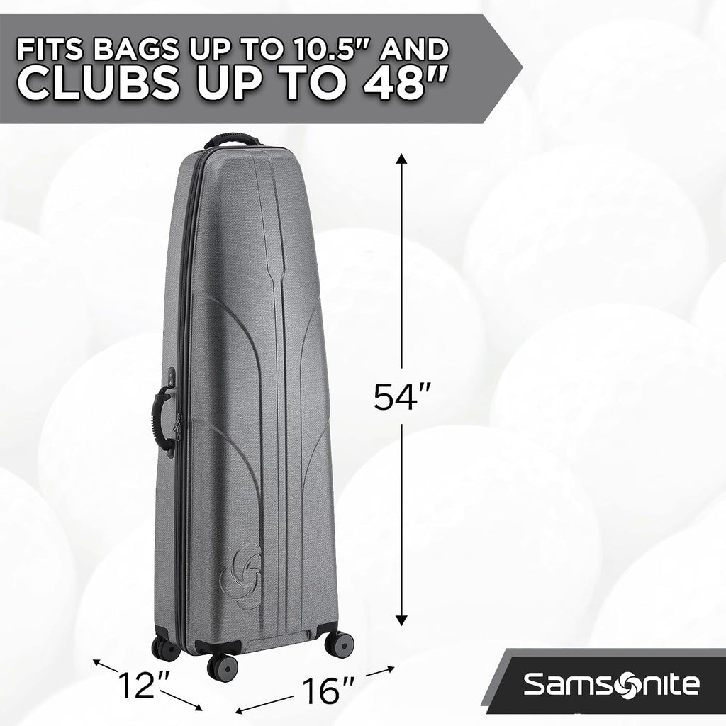 Samsonite Tour Deluxe Golf Hard Case Golf Travel Bag, Lightweight & Durable ABS Shell, 360 Degree Multi-Directional Wheels