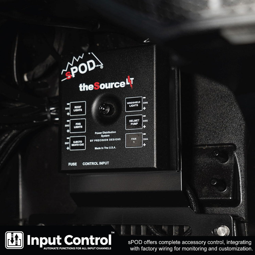 sPOD SourceLT Mini 6 Accessory Controller with Steering Wheel Mount Kit for 2022+ Polaris RZR Pro R, 2020+ Pro XP, 2025 Pro S, & 2020-24' Turbo R UTV - USA 5-Year Warranty
