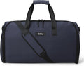 Halfday Convertible 2-in-1 Garment Duffel Weekender Bag 45L: Wrinkle-Free Travel (Hanging Suit Compartment, Shoe Pockets, Trolley Sleeve), Durable & Water-Resistant Carry-on, Marine