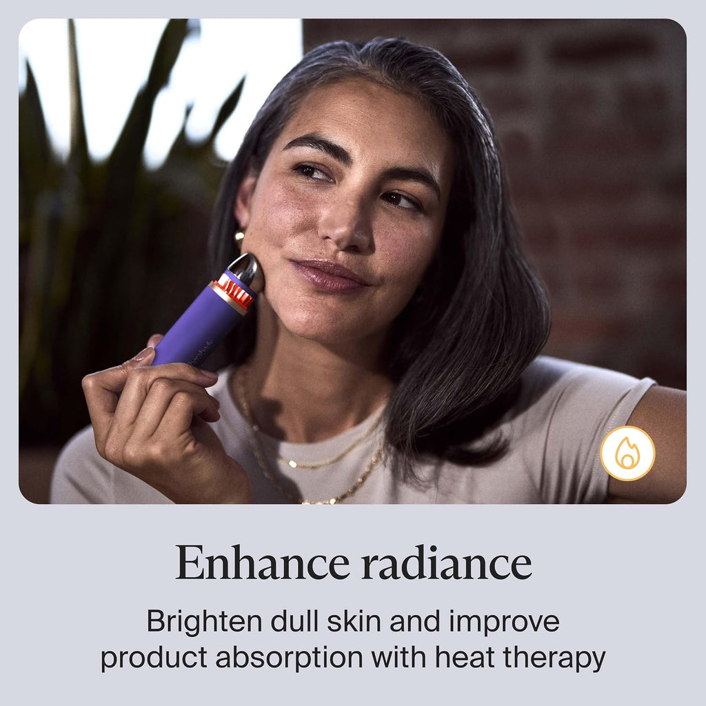 Therabody TheraFace Depuffing Wand – Cold and Heat Skincare Treatment to Depuff and Glow; Beauty Wand, Face Roller and Eye Massager for Eye Puffiness, Dark Circles and Skin Radiance (Indigo)