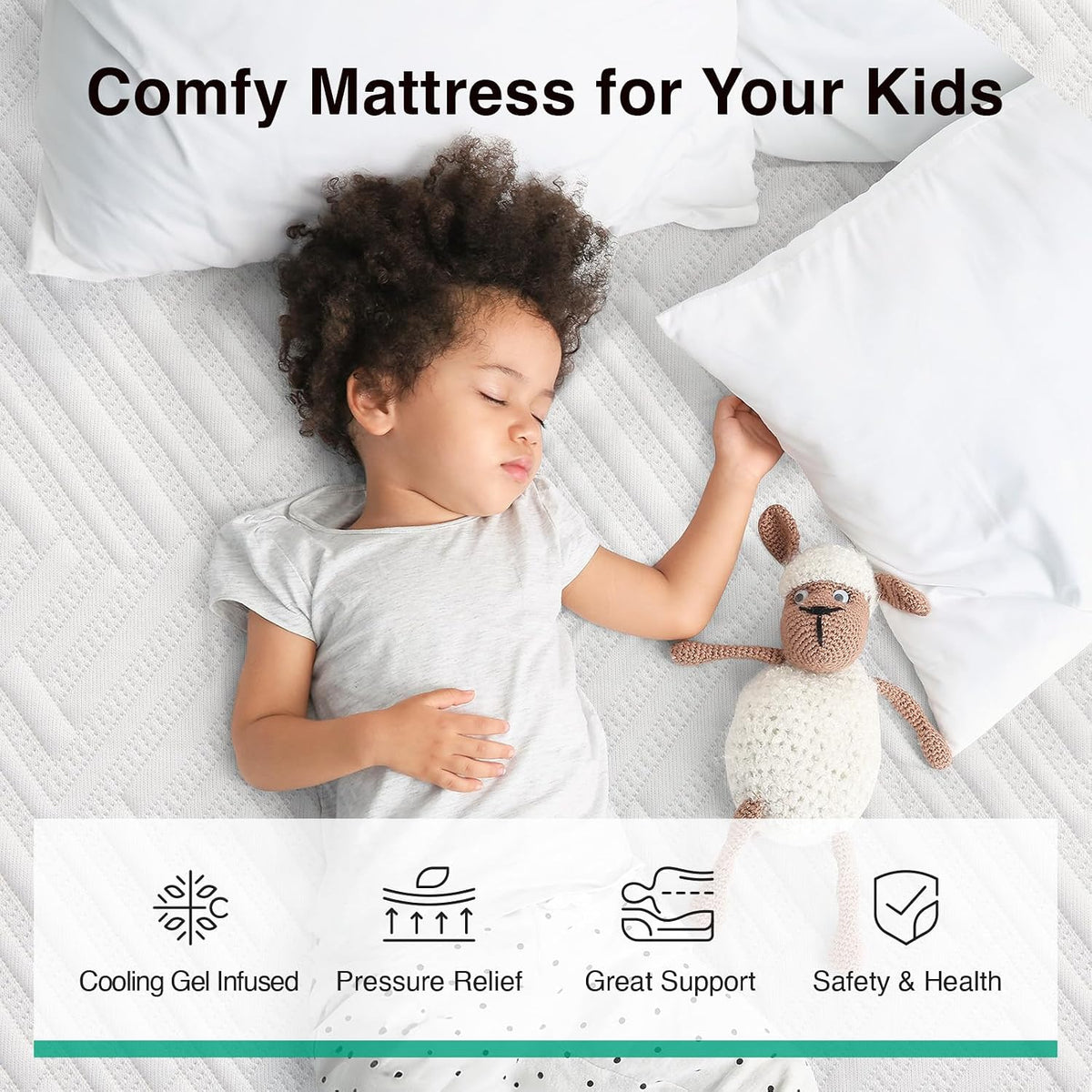 Novilla Bliss Mattress Twin, 6-Inch Gel Twin Size Memory Foam Mattress in a Box for Cool Night Sleep & Pressure Relief, Two Foam Layers for Spinal Alignment, CertiPUR-US Certified, Medium Firm Feel