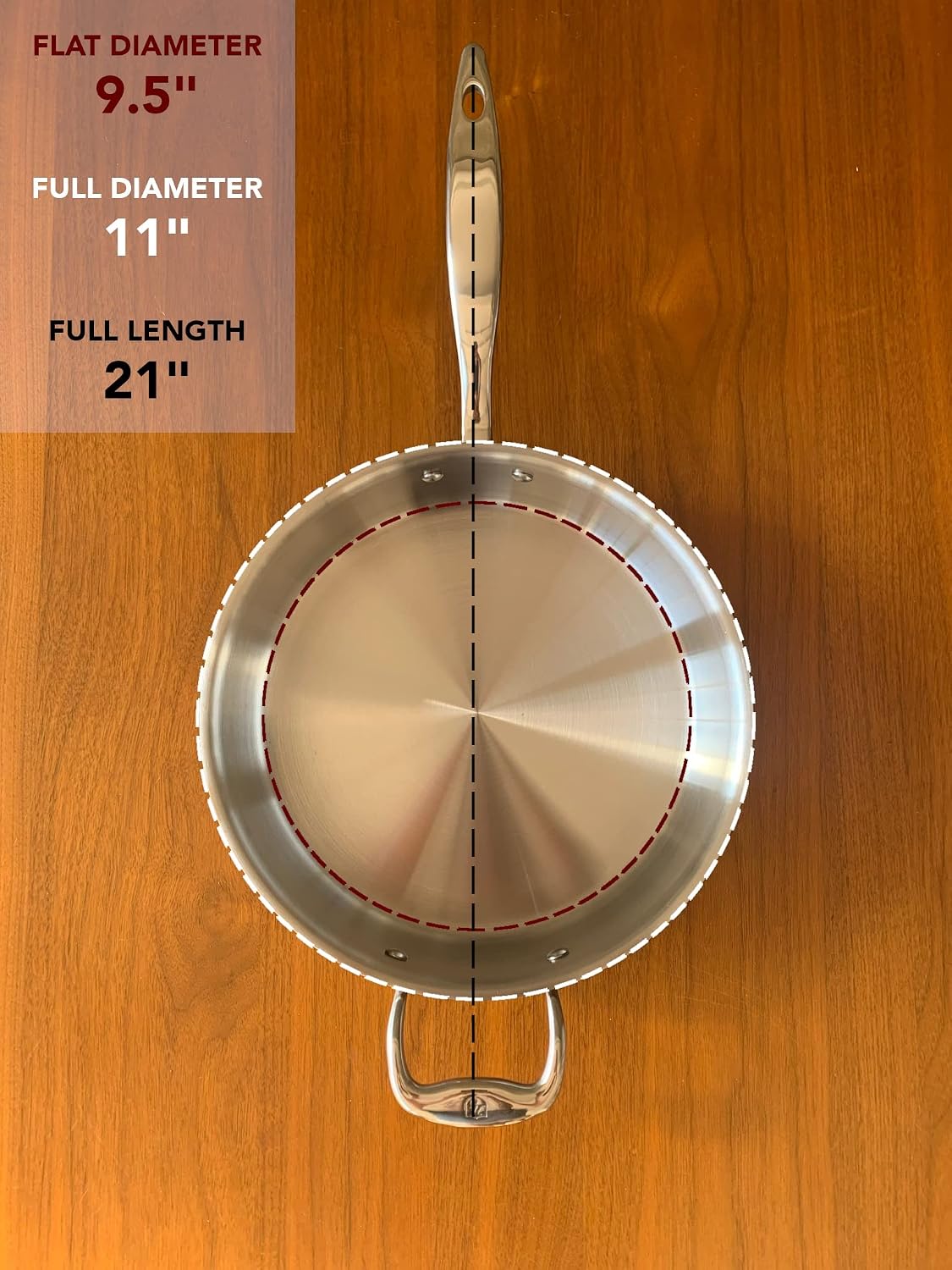 Heritage Steel 4 Quart Sauté Pan with Lid - Titanium Strengthened 316Ti Stainless Steel with 5-Ply Construction - Induction-Ready and Fully Clad, Made in USA