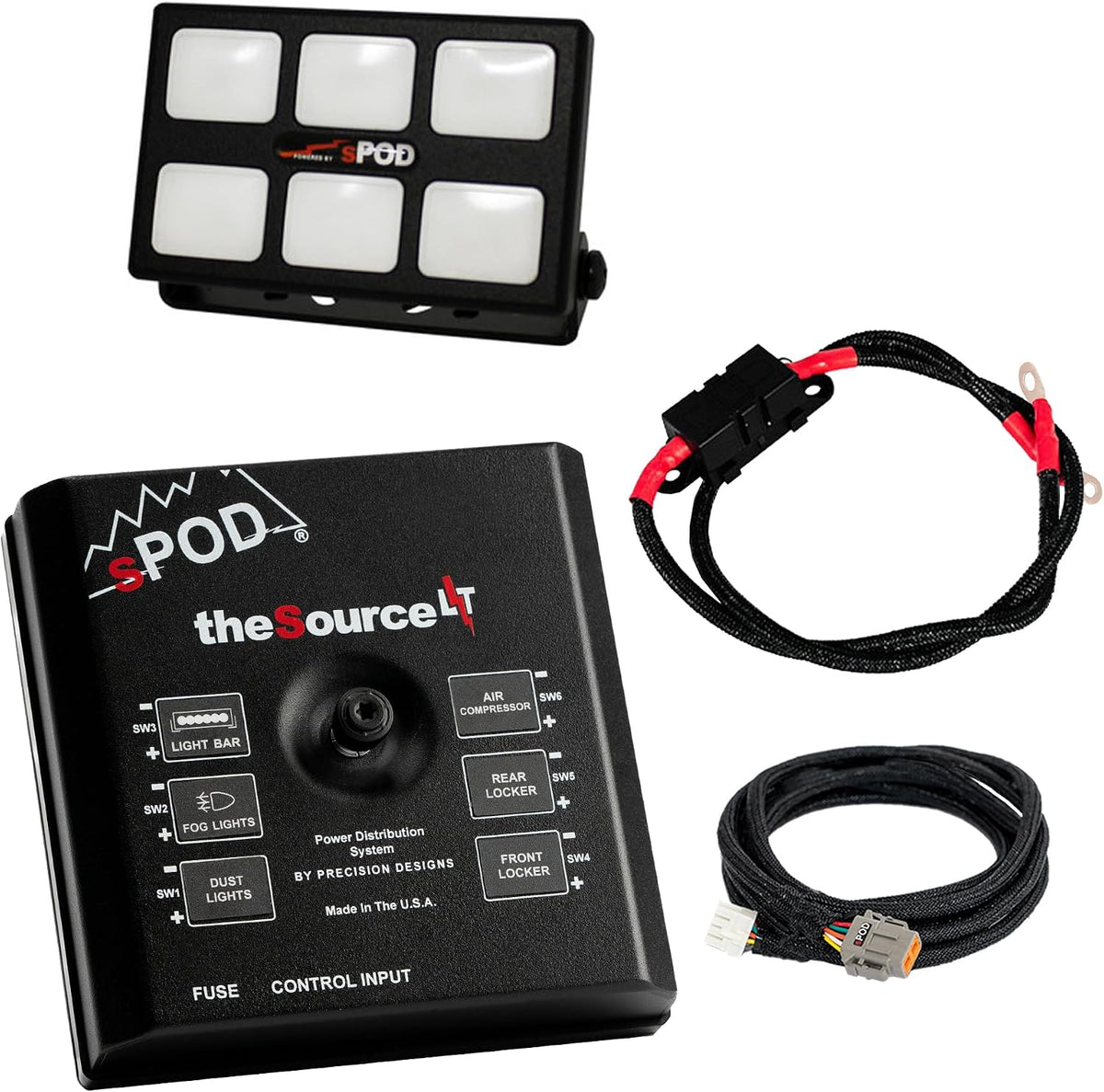 SourceLT w/ Mini6 for Universal w/ 36 Inch Battery Cables sPODS