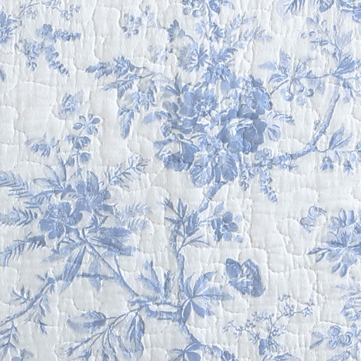 Laura Ashley - King Quilt Set, Soft & Reversible Cotton Floral Bedding with a Medium Weight Feel, 3 Piece Bed Set with Matching Pillowcases (Walled Garden Blue)