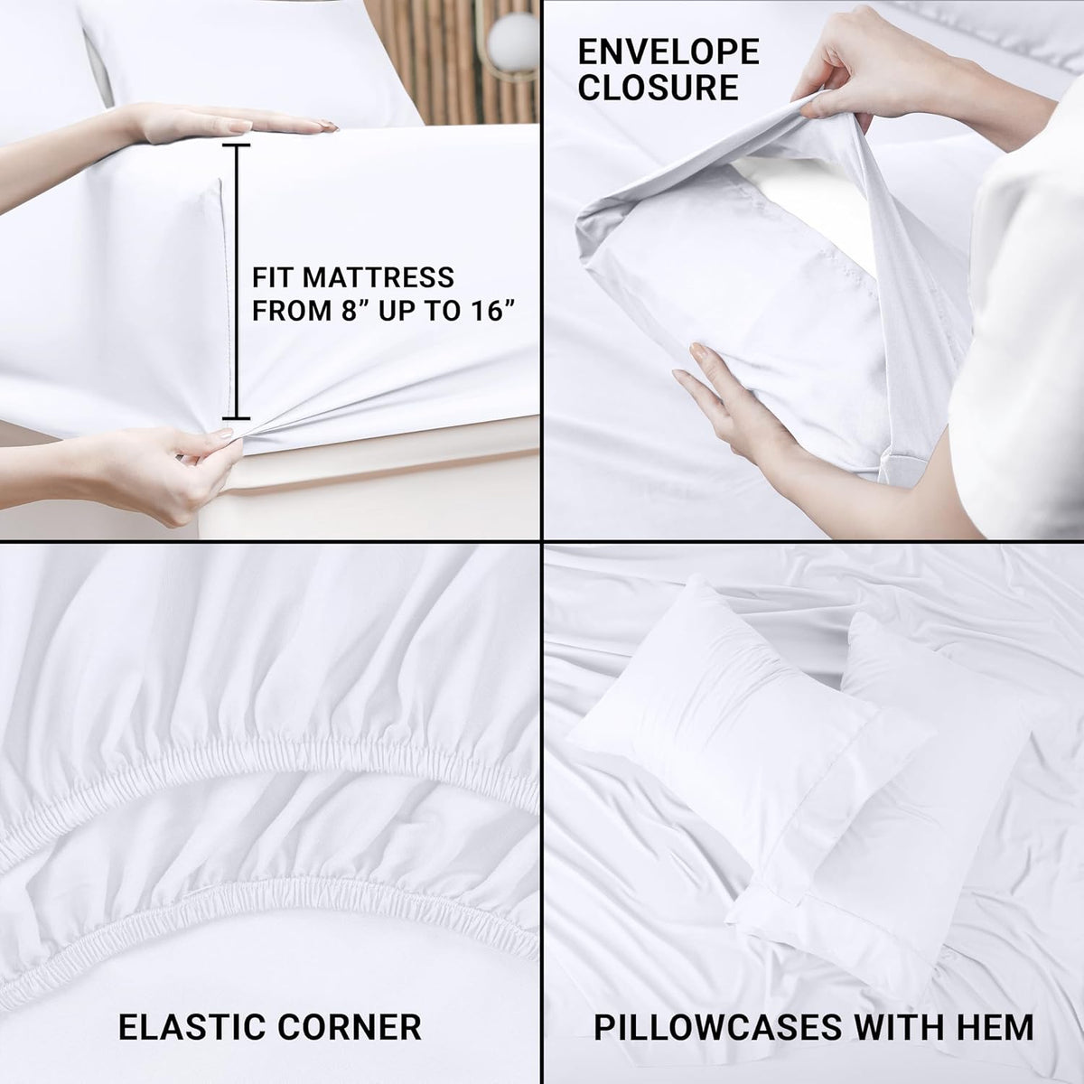 Utopia Bedding Full Size Sheet Set - Bulk Pack of 10 Bed Sheets Set - Soft Brushed Microfiber - Deep Pockets - Shrinkage & Fade Resistant - Easy Care (White)