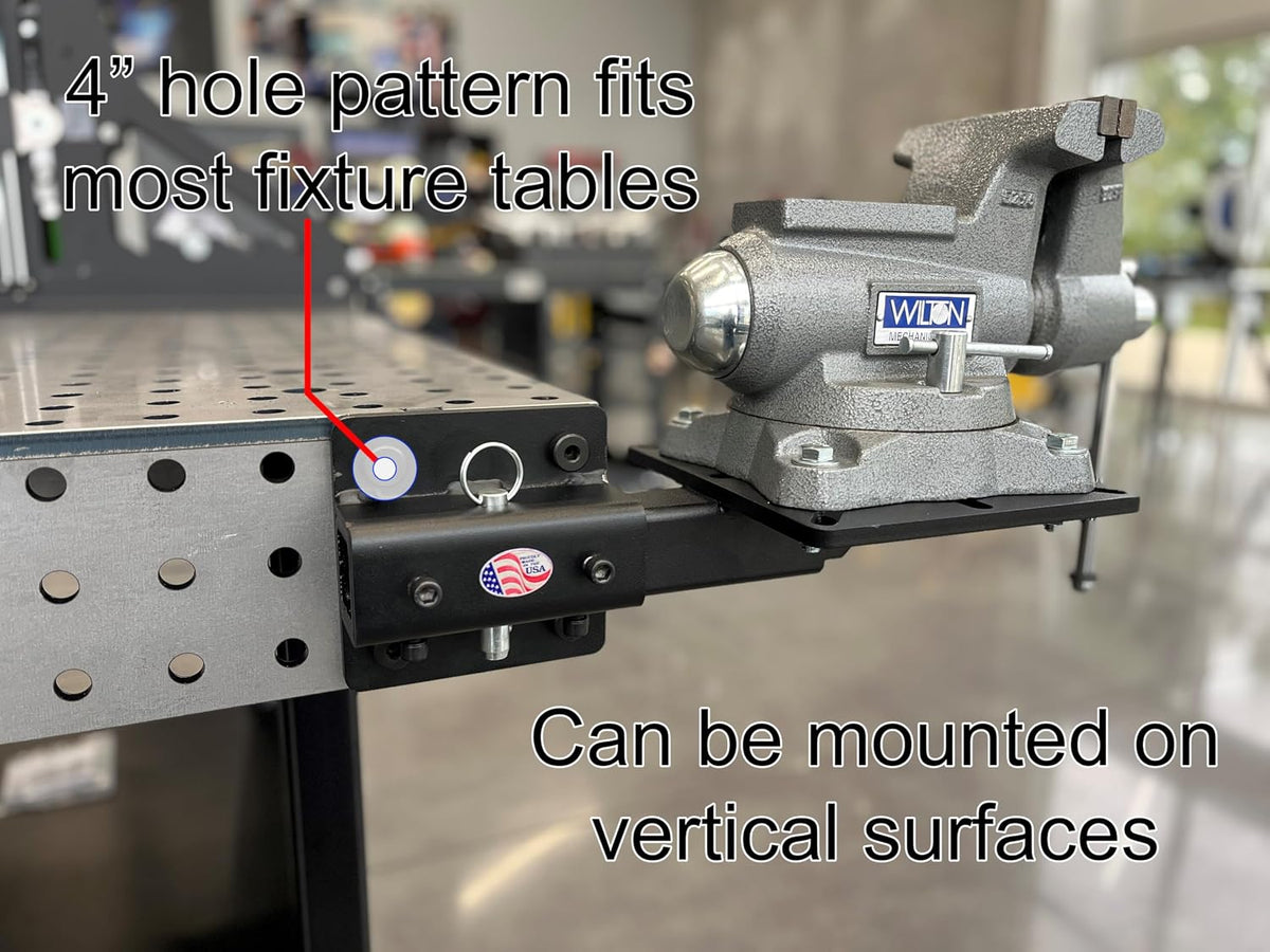 Trick-Tools Versa-Mount Vise and Grinder Table Mount, Workbench Receiver Hitch Style Tool Stand, Made in The USA