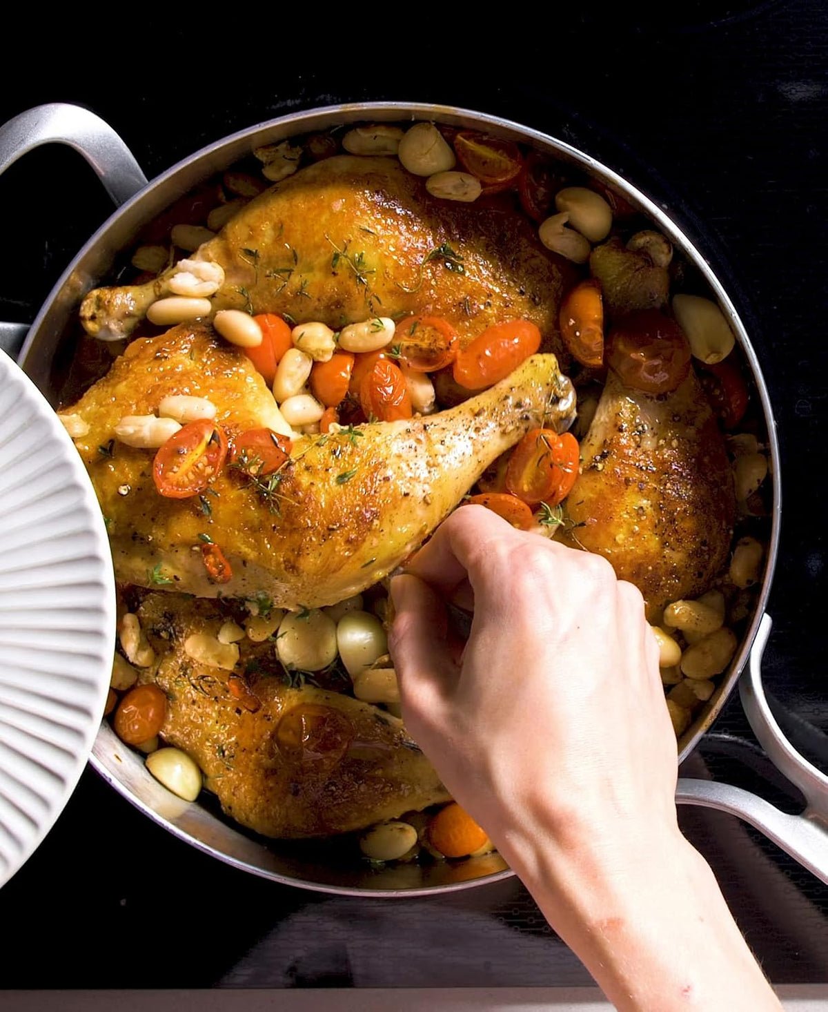 GreenPan X Food 52 Five-Two Essentials, Tri-Ply Stainless Steel 4QT Everyday Saute Pan with Lid, PFAS-Free, Multi Clad, Induction, Dishwasher Safe, Oven Safe, Silver