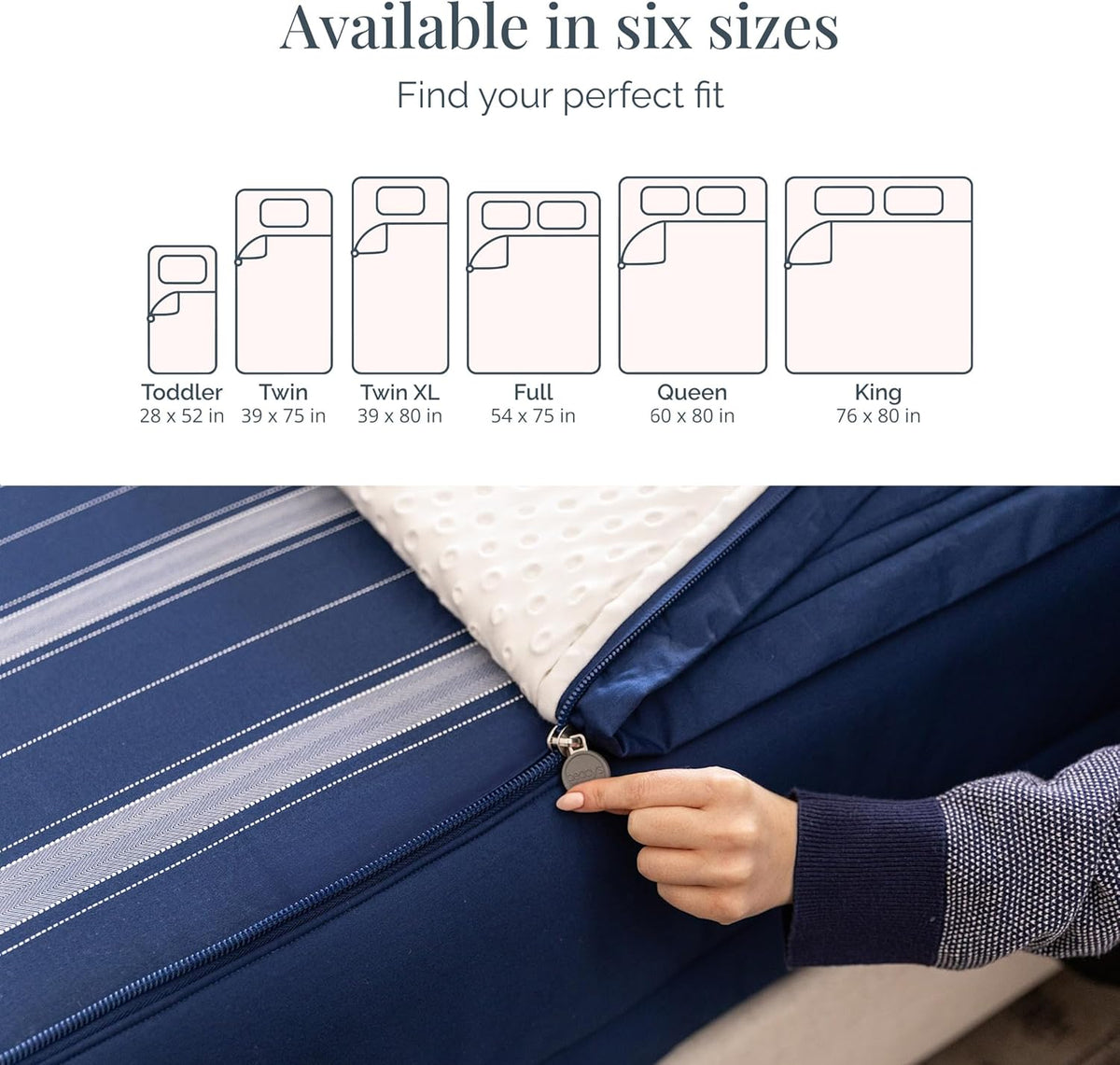 Beddy's All in One Bed in a Bag Zipper Bedding Set, Bottom Sheet, Cuddle Blanket, Comforter, Pillowcase(s) & Sham(s), Minky Interior Sheets with Comforter, Zip Bedding for Dorms, Bunks, Kids & Adults