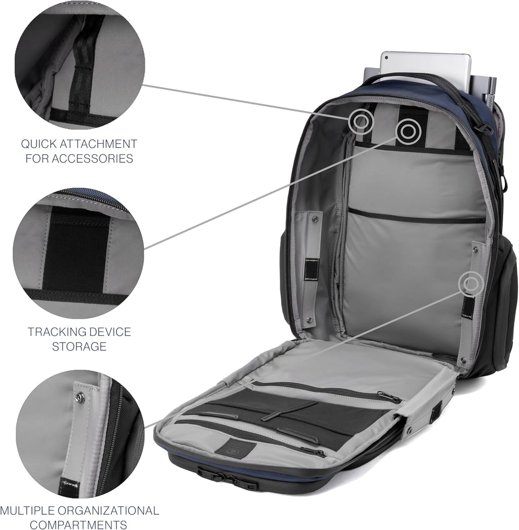 Travelpro Altitude Large Expandable Travel Laptop Backpack 30-36L, 16 Inch Laptop, Water Resistant, Work, Business, Men and Women, Aviator Navy