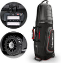 Golf Travel Bag for Airlines: Hard Case Top, Waterproof Zippers, 1680D Oxford Fabric, Built-in TSA Lock, Oversized Tank Wheels, Lightweight – Maximum Club Protection
