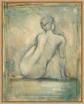 Amanti Art Framed Canvas Wall Art 28x23 Contemporary Figure Study I by Ethan Harper, Framed Wall Art Canvas, Abstract Artwork, Modern Decor, Medium Poster Painting for Living Room, Bedroom, Bathroom,