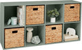 Best Choice Products Kids Bookcase 8-Cube Storage Organizer, 13.5in Shelf Opening, Bookshelf, Toy Storage, Customizable w/ 3 Removable Back Panels – Sage