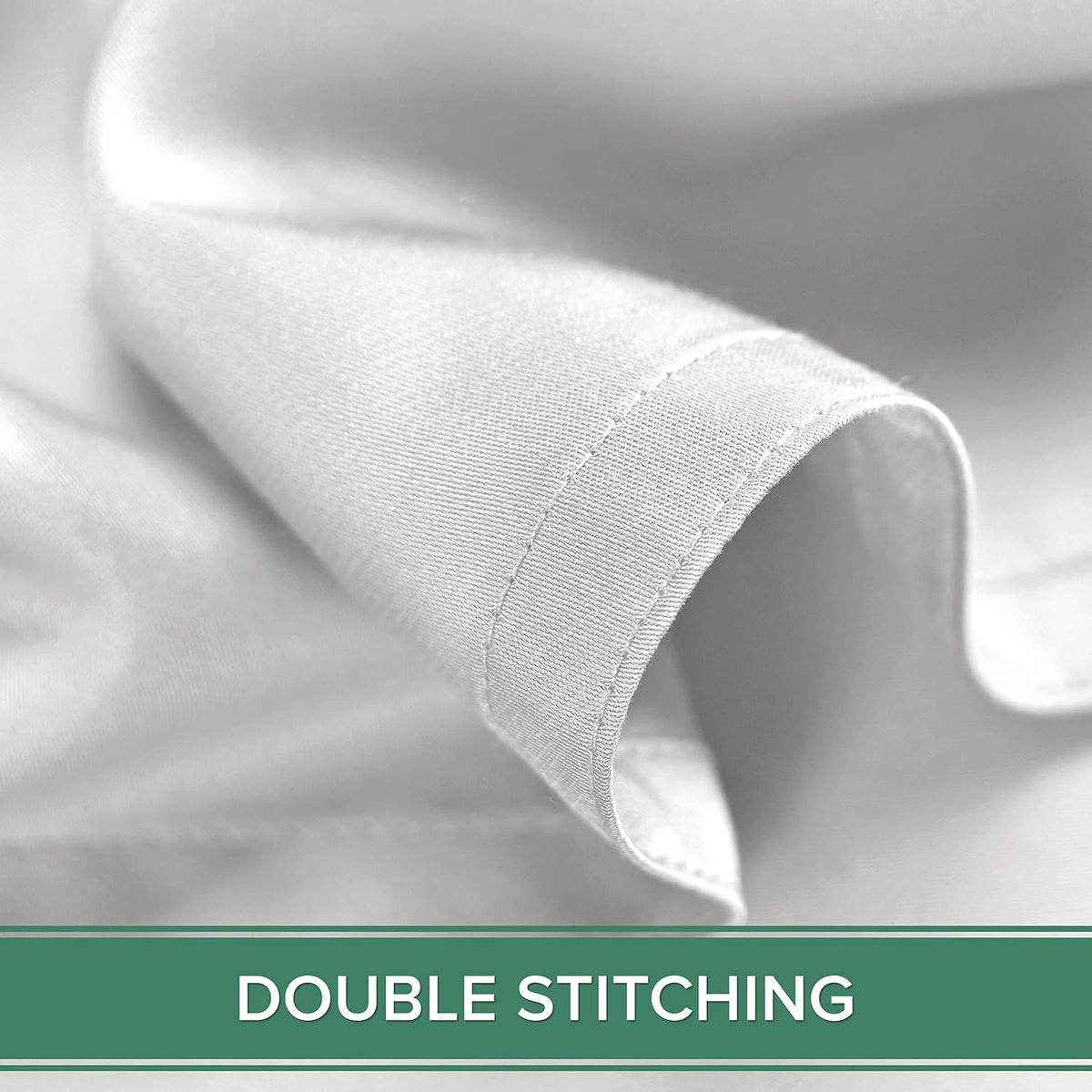 Pure Bamboo Split King Sheets, Genuine 100% Organic Viscose Derived from Bamboo Bed Sheet Set, Soft & Cooling, Double Stitching, 2 Fitted Sheets (Split King, White)