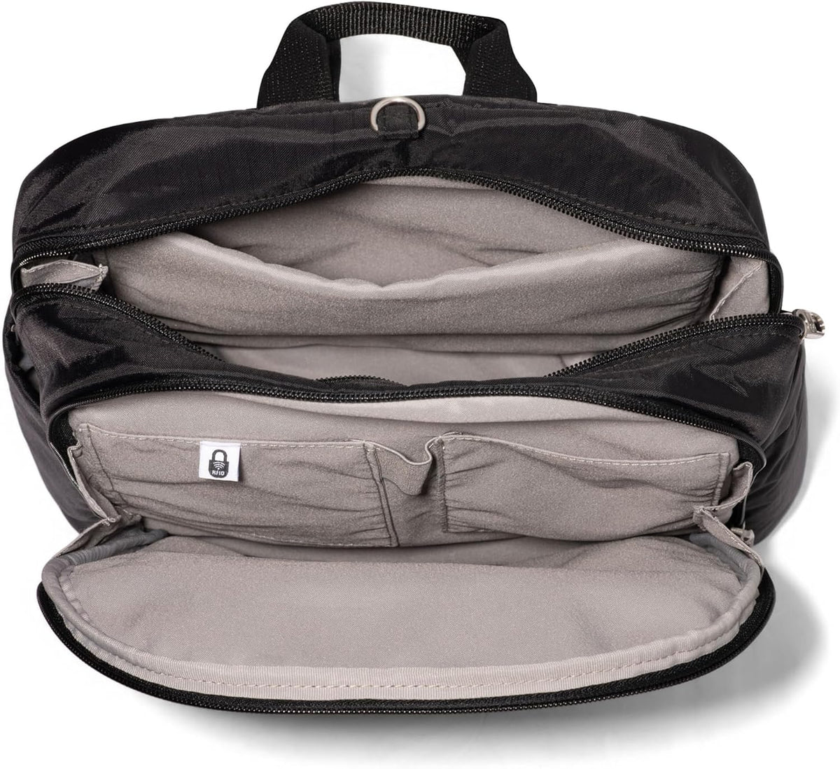 Securtex Anti-Theft Getaway Backpack - 9.4'x13'x5' Travel Safe Bag w/Locking Zippers, Slash-Resistant, RFID