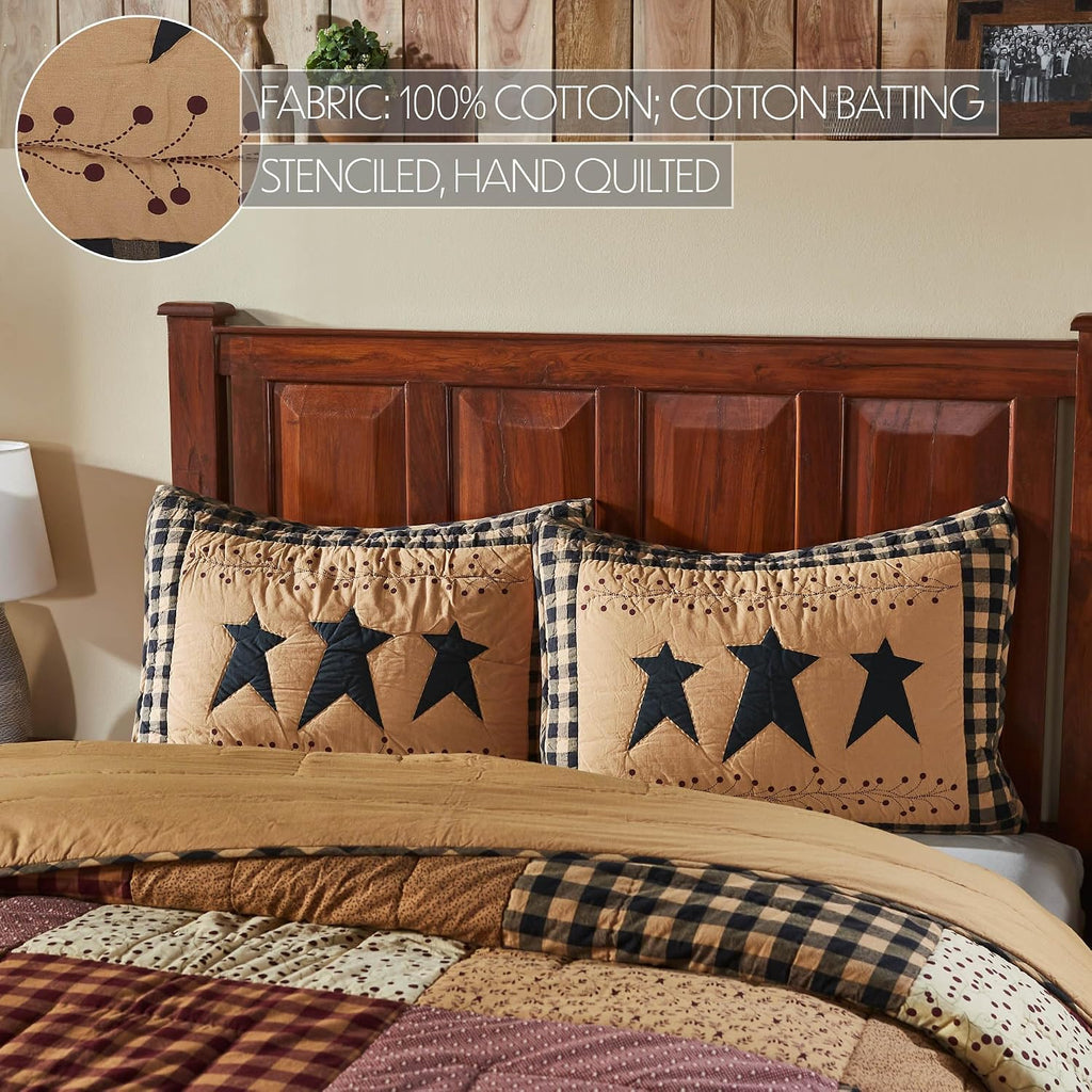 VHC Brands Pip Vinestar 3 Piece Quilt Set (1 Queen Quilt, 2 Standard Shams)