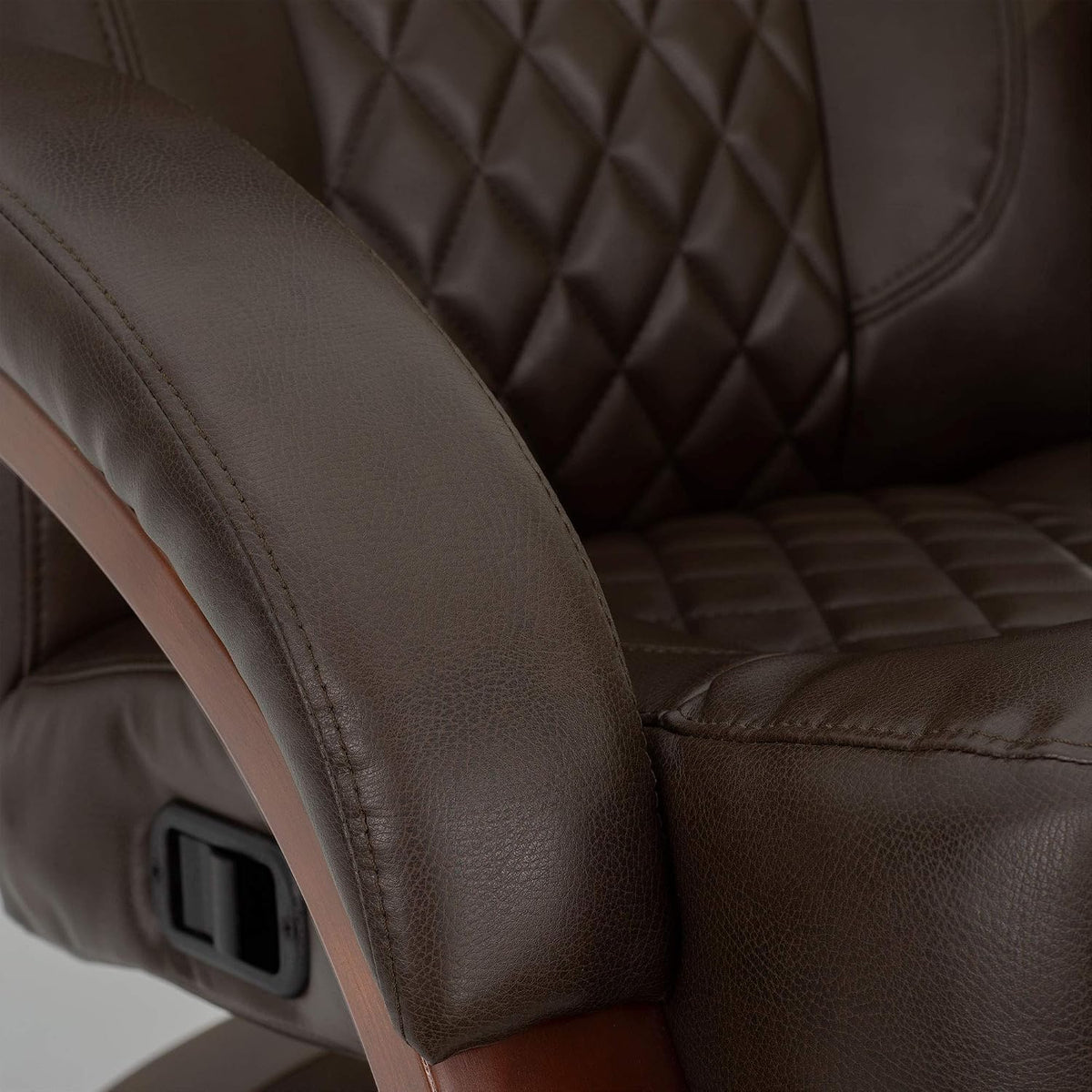 RecPro Nash 28' RV Euro Chair Recliner | Modern Design | RV Furniture | Swivel Base | Recliner Chair (2 Chairs, Chestnut)