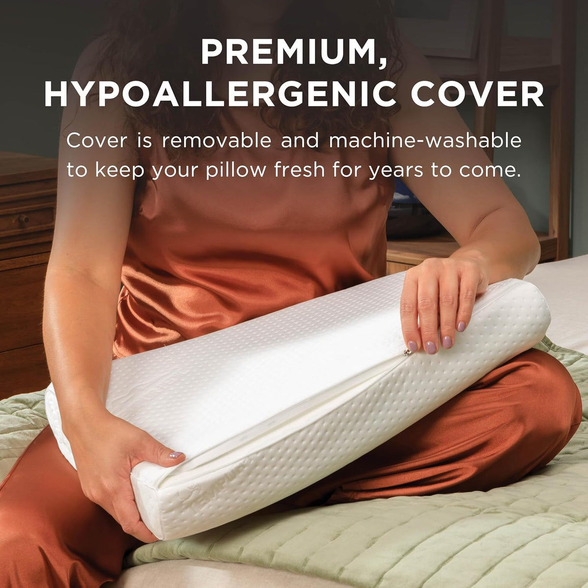 Tempur-Pedic TEMPUR-Ergo Neck Pillow, Medium Profile, White
