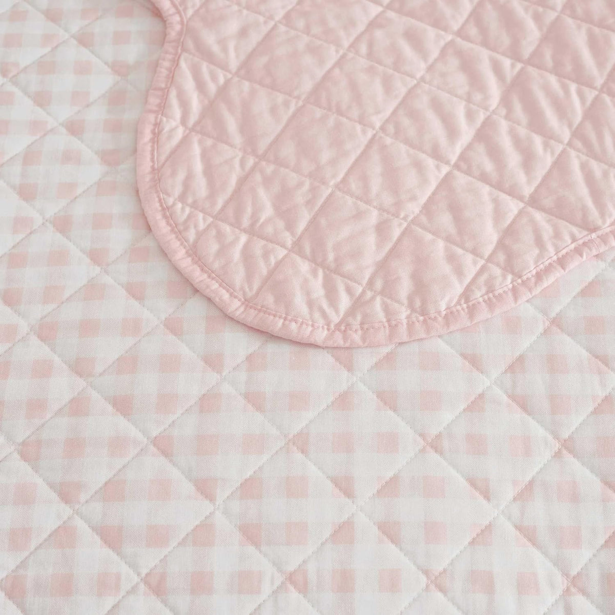 Martha Stewart - King Quilt Set, 100% Soft & Breathable Bedding with a Lightweight Feel for Year Round Comfort, 3 Piece Bed Set with Matching Pillowcases (Olivia Gingham Pink)