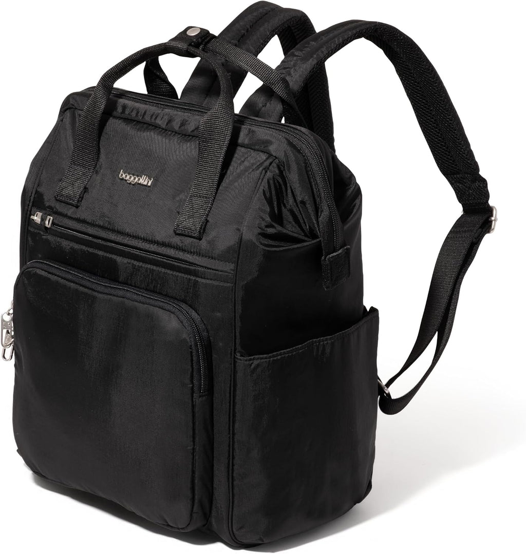Baggallini Securtex Anti-Theft Windsor Backpack for Travel, Work & College, RFID & Locking Zipper, Up to 16' Laptop