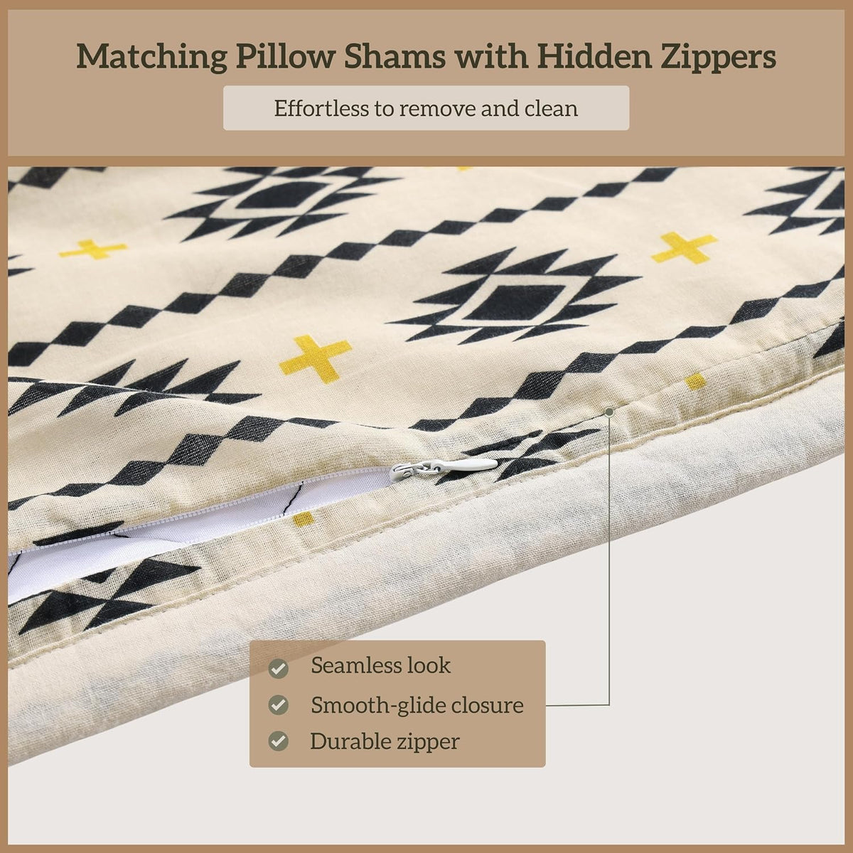 Paseo Road High Desert Queen Quilt Set, 3 Piece Rustic Western Bedding Set with Pillow Shams, Lightweight Reversible Cotton Quilt with Southwestern Aztec Pattern, Soft Breathable Cozy Boho Bedding
