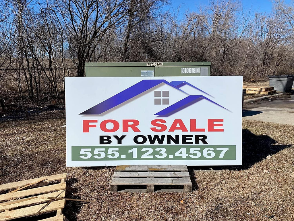 Custom + Personalized Large Yard Sign, 96 x 48 inch (8ft x 4ft), Outdoor, Weatherproof Corrugated Plastic, Multiple Pack Selection (5)