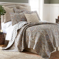 Levtex Home - Kasey Quilt Set - Twin/Twin XL Quilt (68x86in.) + One Standard Pillow Sham (26x20in.) - Paisley - Red, Blue, Beige, Yellow, Black, and White - Reversible - Cotton Fabric