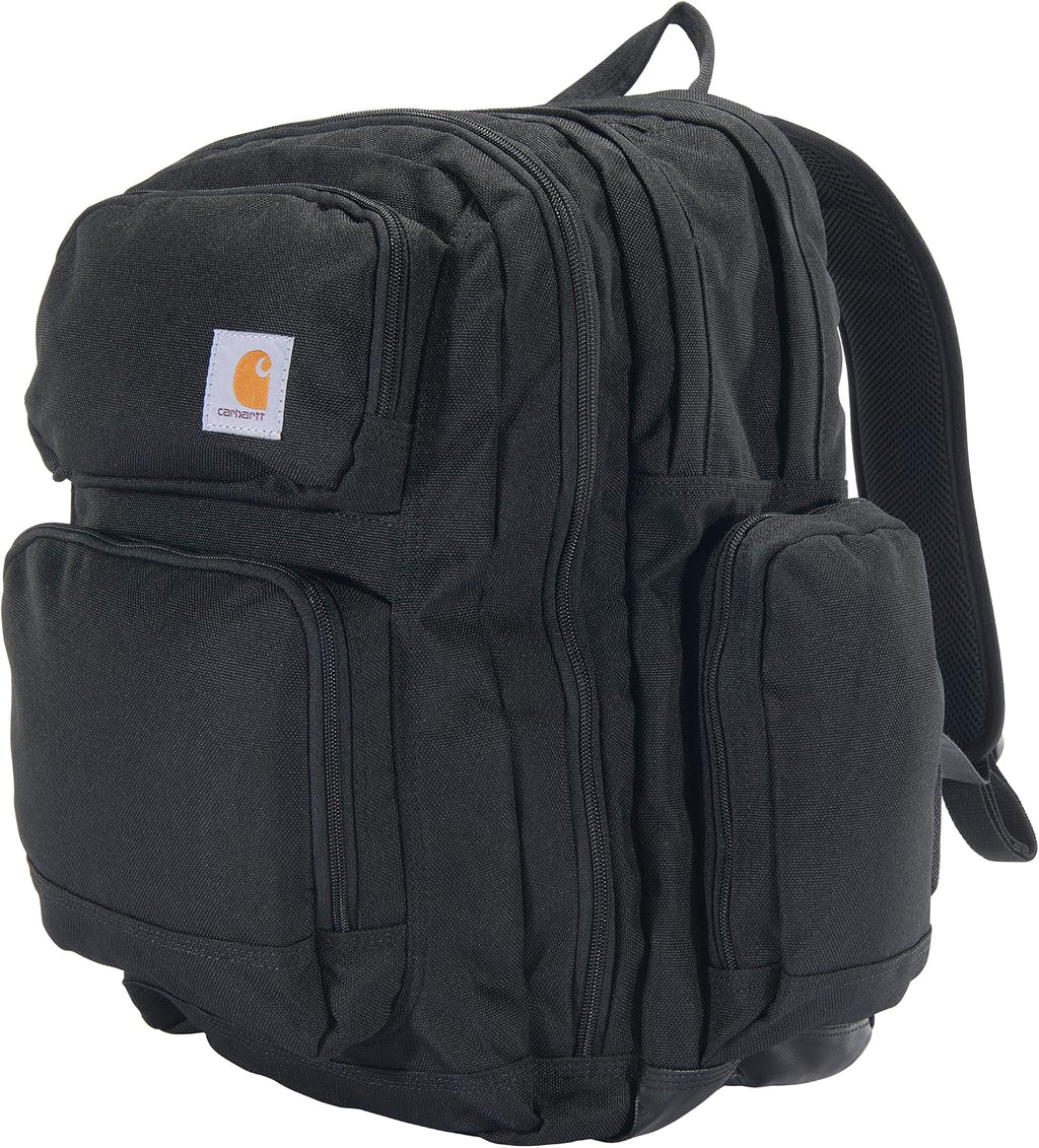 Carhartt 35L Triple-Compartment Backpack, Durable Pack with Laptop Sleeve and Duravax Abrasion Resistant Base, Black