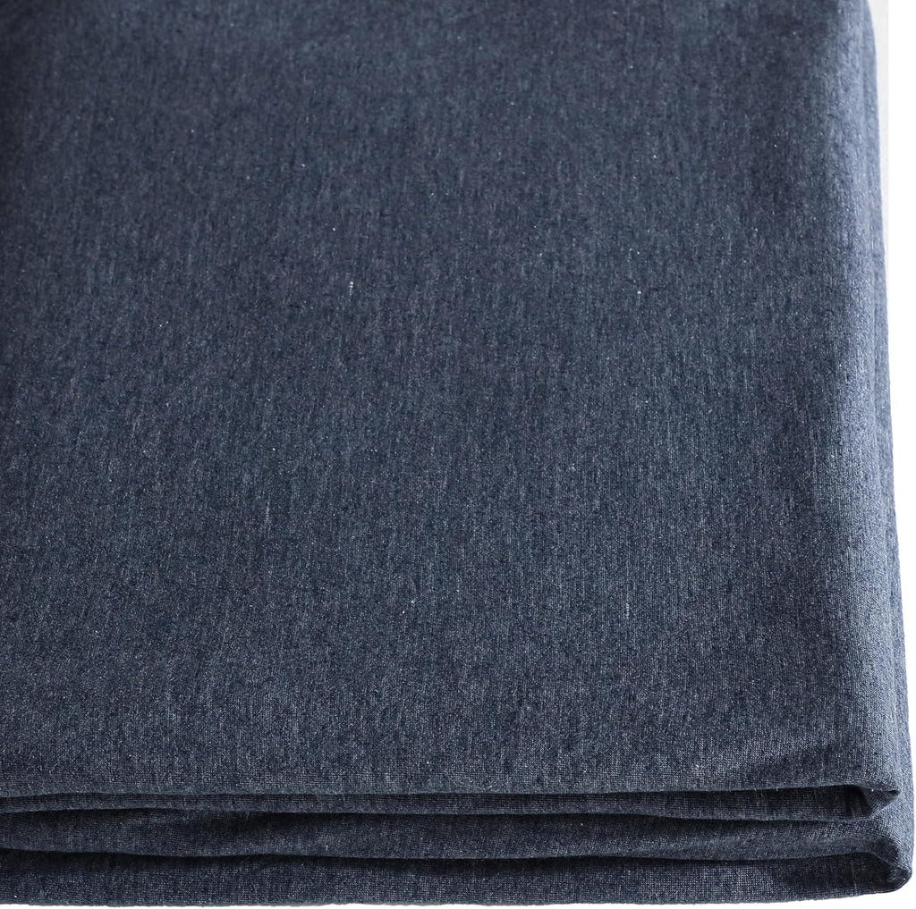 Calvin Klein - Queen Size Sheets Set, Naturally Soft Cotton-Blend Melange Jersey Bedding - Bed Sheets with Matching Pillowcases & Fitted Sheet (Modern Cotton Dark Blue)