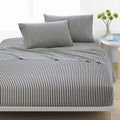 Marimekko - Twin Sheets, Cotton Percale Bedding Set, Crisp & Cool Home Decor (AJO Black, Twin/Twin XL)