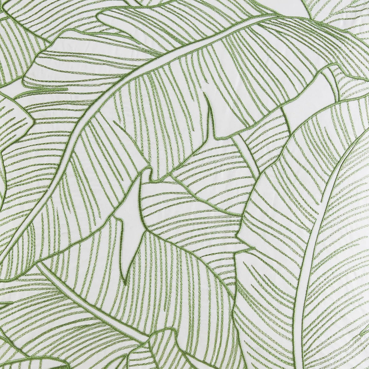 Harbor House Cozy Cotton Comforter Set - Coastal, All Season Down Alternative Casual Bedding with Matching Shams, Decorative Pillows, Lorelai, Monstera Leaf Green Full(80'x90') 6 Piece