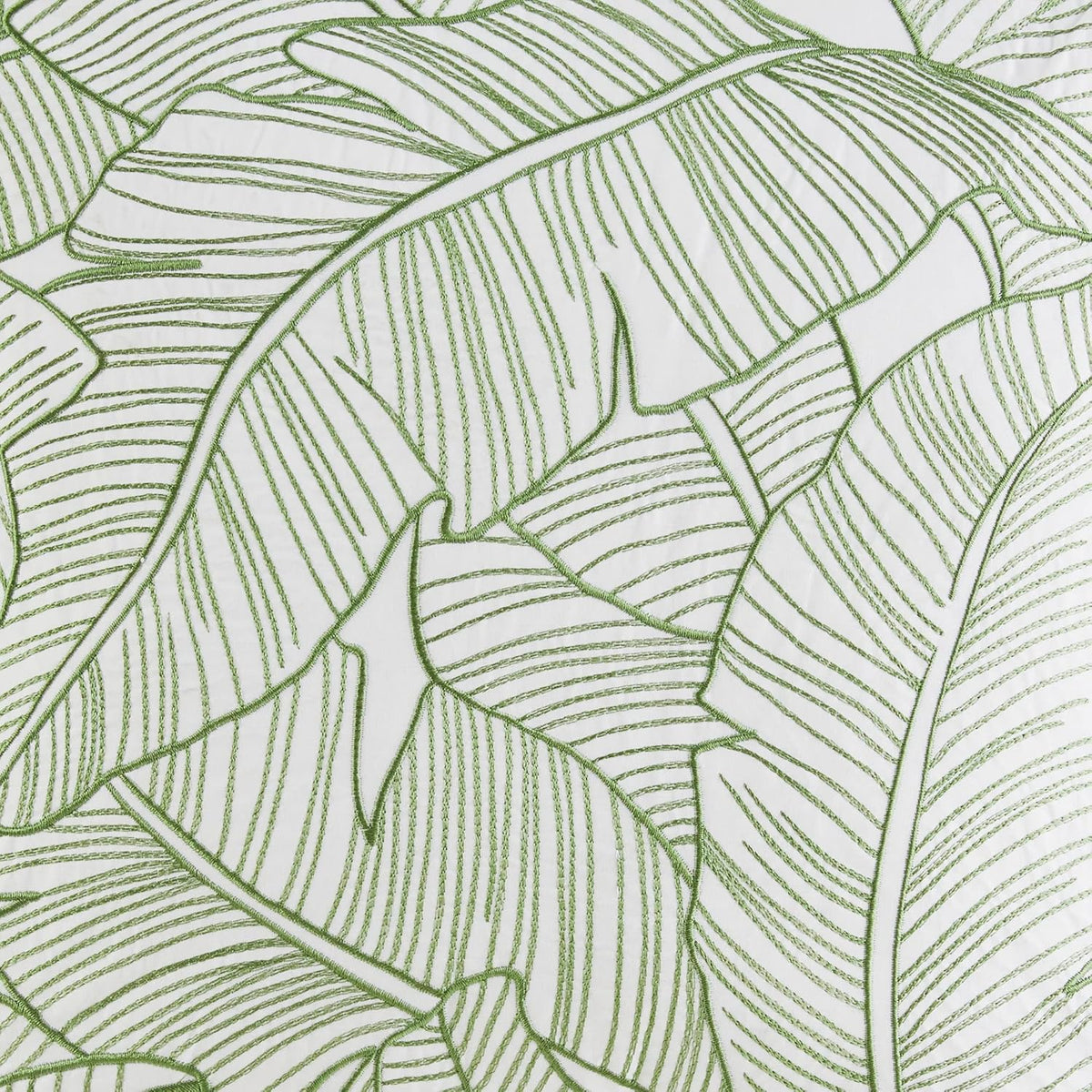 Harbor House Cozy Cotton Comforter Set - Coastal, All Season Down Alternative Casual Bedding with Matching Shams, Decorative Pillows, Lorelai, Monstera Leaf Green King(110'x96') 6 Piece