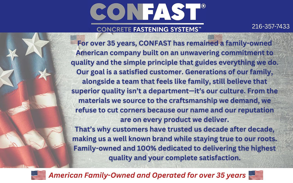 CONFAST 7/8' x 12' Galvanized Wedge Anchor (Box of 5)