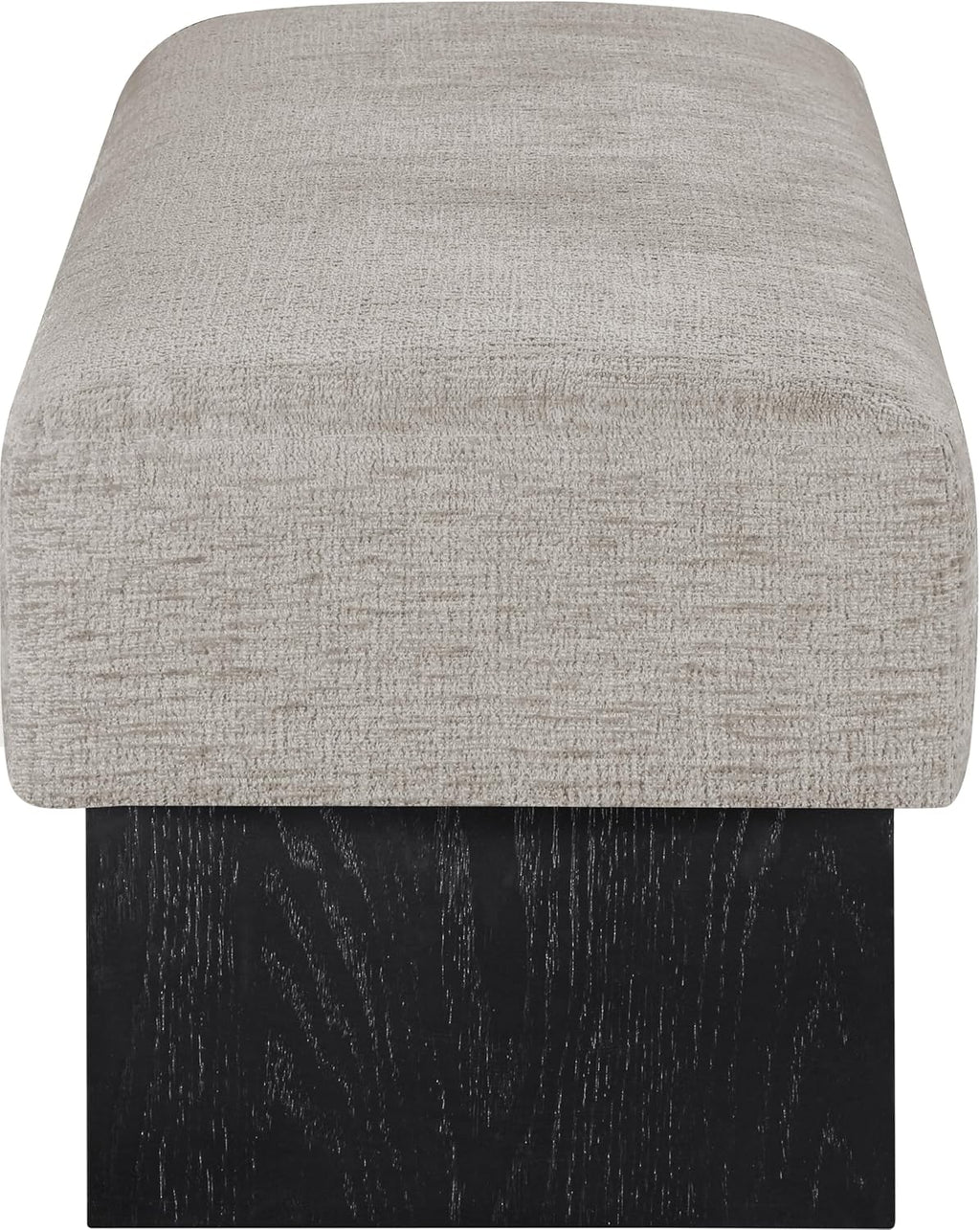 Meridian Furniture Alora Grey Polyester Fabric Bench