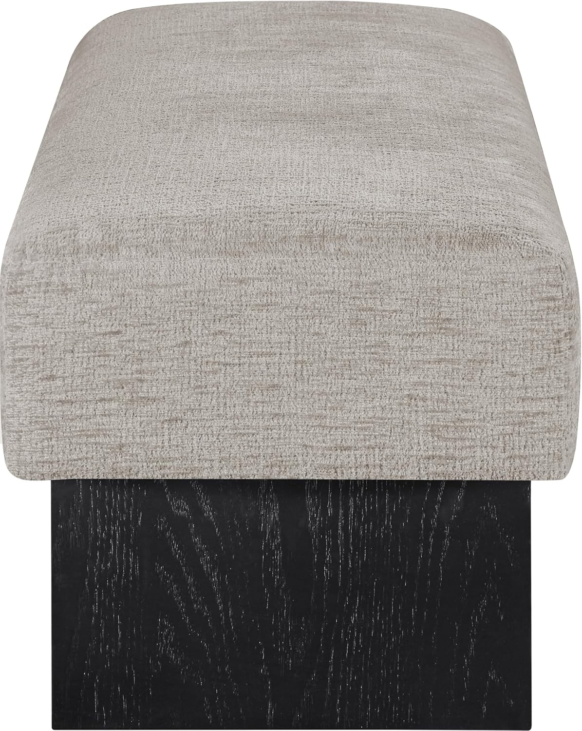 Meridian Furniture Alora Grey Polyester Fabric Bench