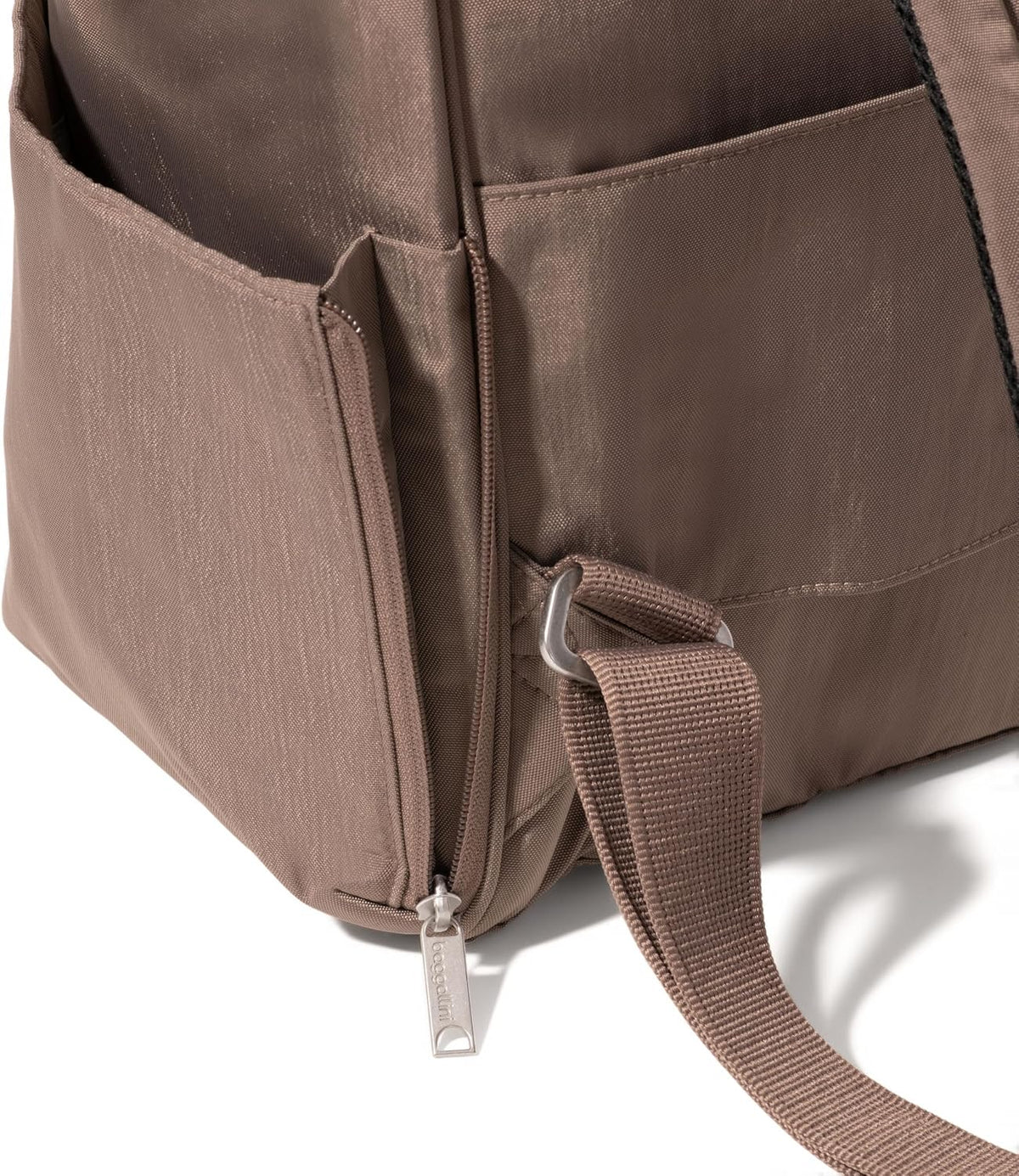 Baggallini Securtex Anti-Theft Windsor Backpack for Travel, Work & College, RFID & Locking Zipper, Up to 16' Laptop