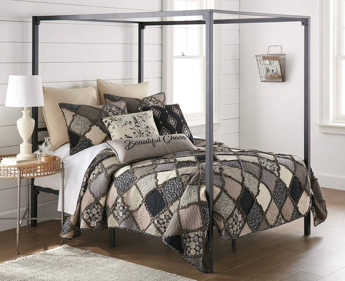 Donna Sharp Lexington- Queen Quilt Set, Measures 90 x 90, Includes 1 Quilt and 2 Standard Shams, Machine Washable