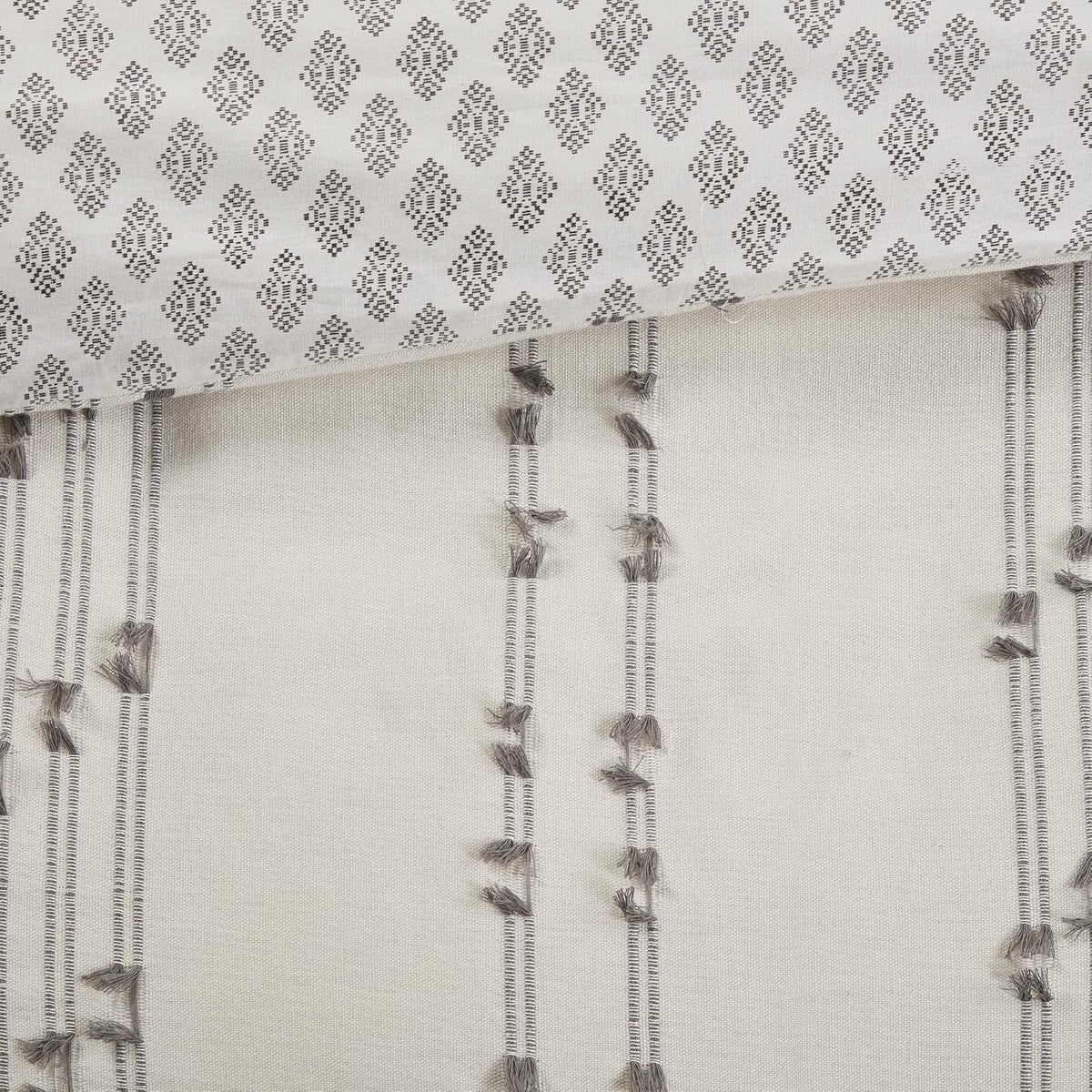 INK+IVY Cotton Duvet Cover King Size - 100% Cotton Duvet Cover Set, Boho Bedding Set for All Seasons Farmhouse Bedding Duvet & Sets with 2 Pillowcase, Jacquard Stripes, Ivory 3 Piece King/Cal King