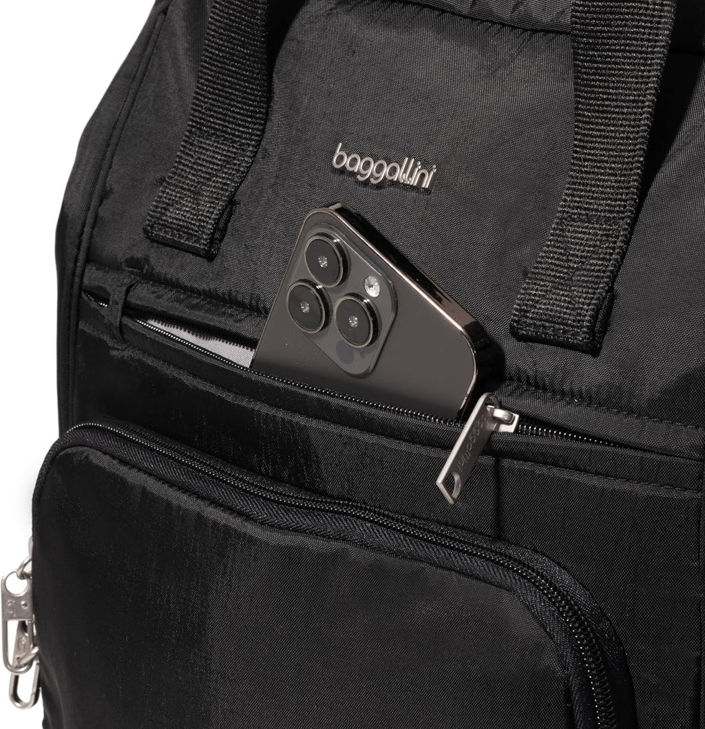 Baggallini Securtex Anti-Theft Windsor Backpack for Travel, Work & College, RFID & Locking Zipper, Up to 16' Laptop