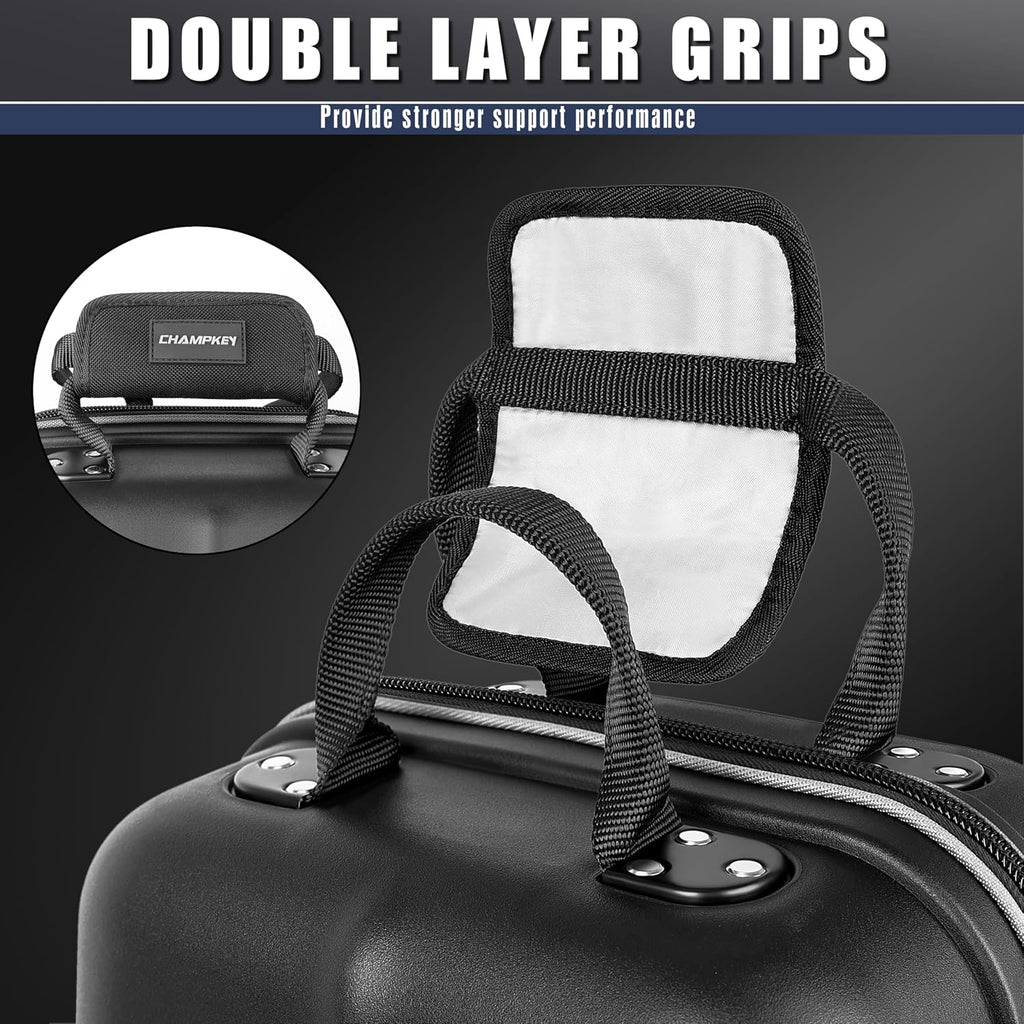CHAMPKEY Professional Golf Travel Bags for Airlines with Password Lock - Hard Case Golf Travel Bag with Support Pole and Oversized Wheels