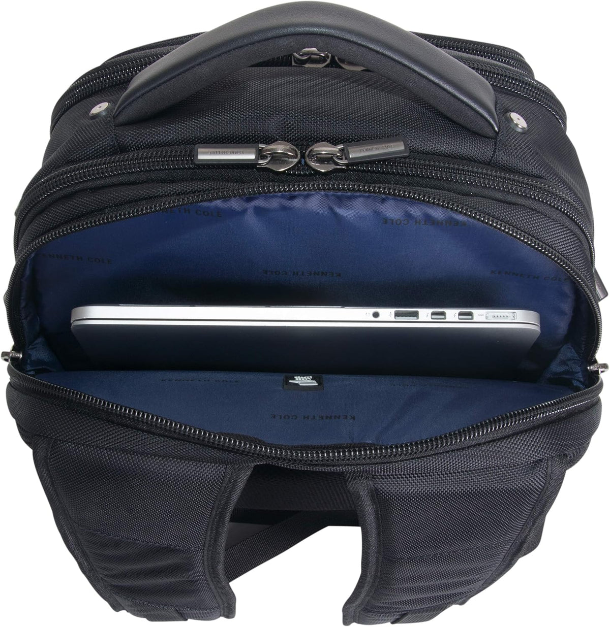 Kenneth Cole Reaction ProTec Travel Business Backpack 17' Laptop Computer TSA Checkpoint-Friendly Bookbag With USB Port, Black