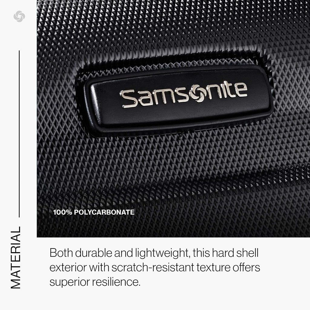 Samsonite Omni PC Hardside Expandable Luggage with Spinner Wheels, Black, 2-Piece Set (20/24)
