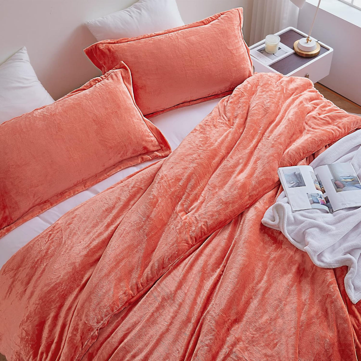 Byourbed The Original Plush - Coma Inducer® Oversized Queen Comforter - Living Coral