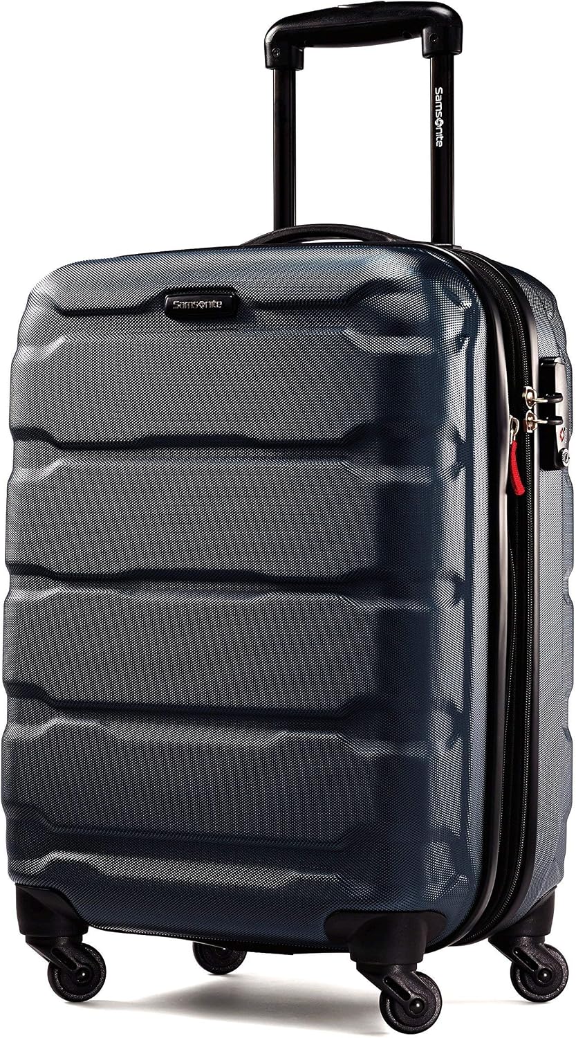 Samsonite Omni PC Hardside Expandable Luggage with Spinner Wheels, Navy, Carry-On 20-Inch