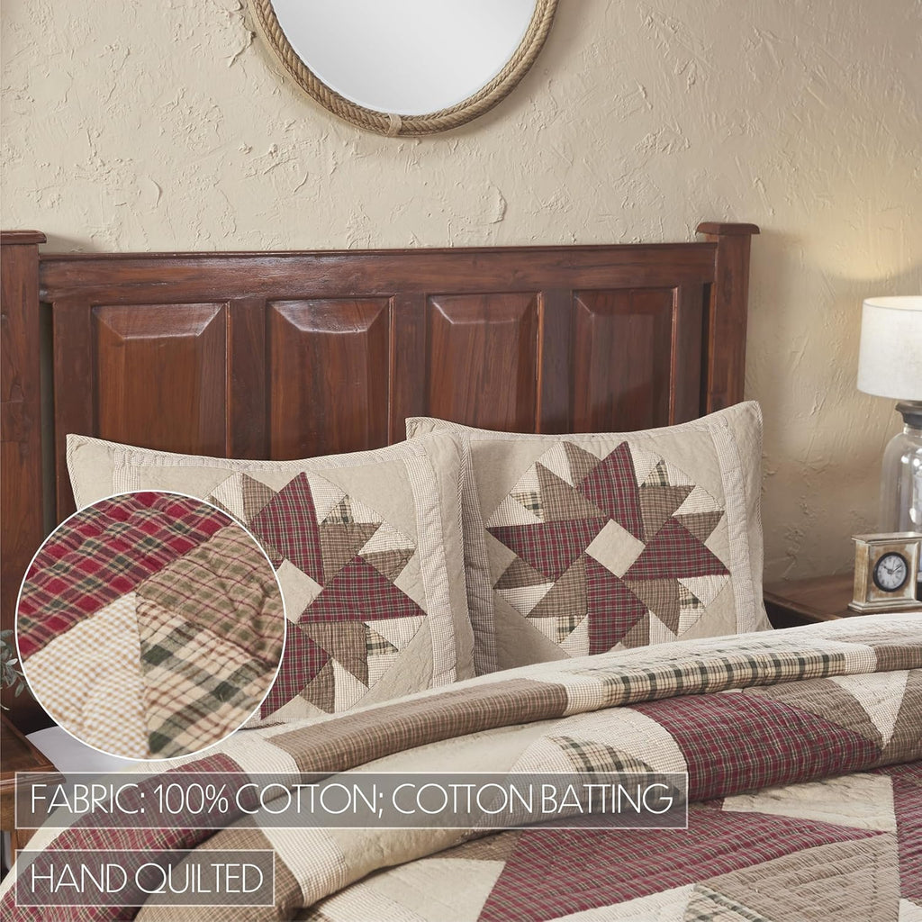 VHC Brands Cider Mill 3 Piece Quilt Set (1 Queen Quilt, 2 Standard Shams)