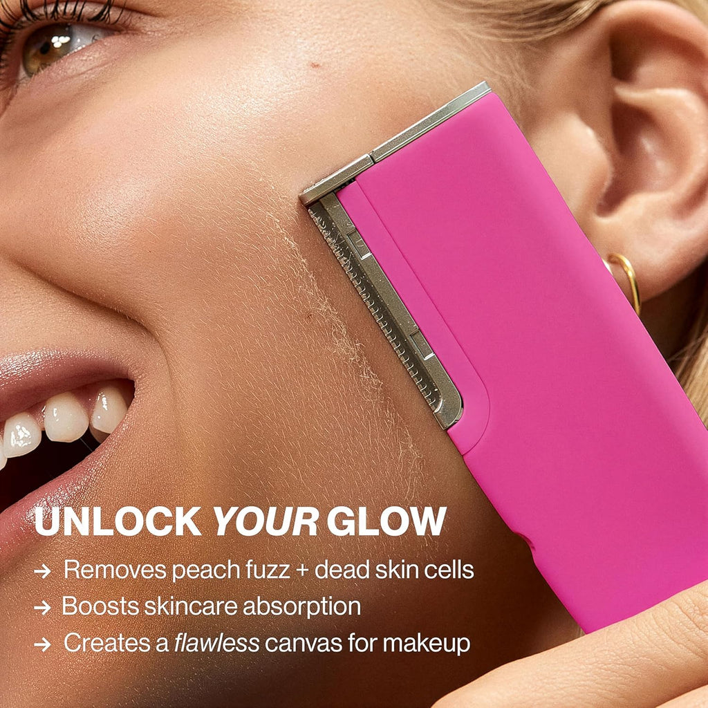 DERMAFLASH LUXE+ Sonic Dermaplaning Tool for Face Peach Fuzz Removal, Anti-Aging and Exfoliation