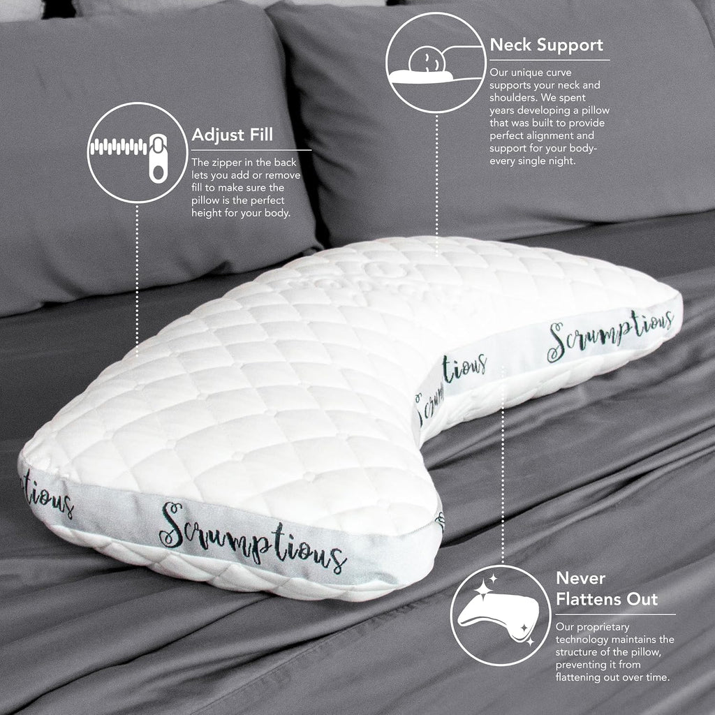 Honeydew Scrumptious Travel Pillow – Made in USA with Cooling Copper Gel Fill – CertiPUR Certified – Adjustable Travel Companion for Airplane & Traveling - Ergonomic Neck & Shoulder Support
