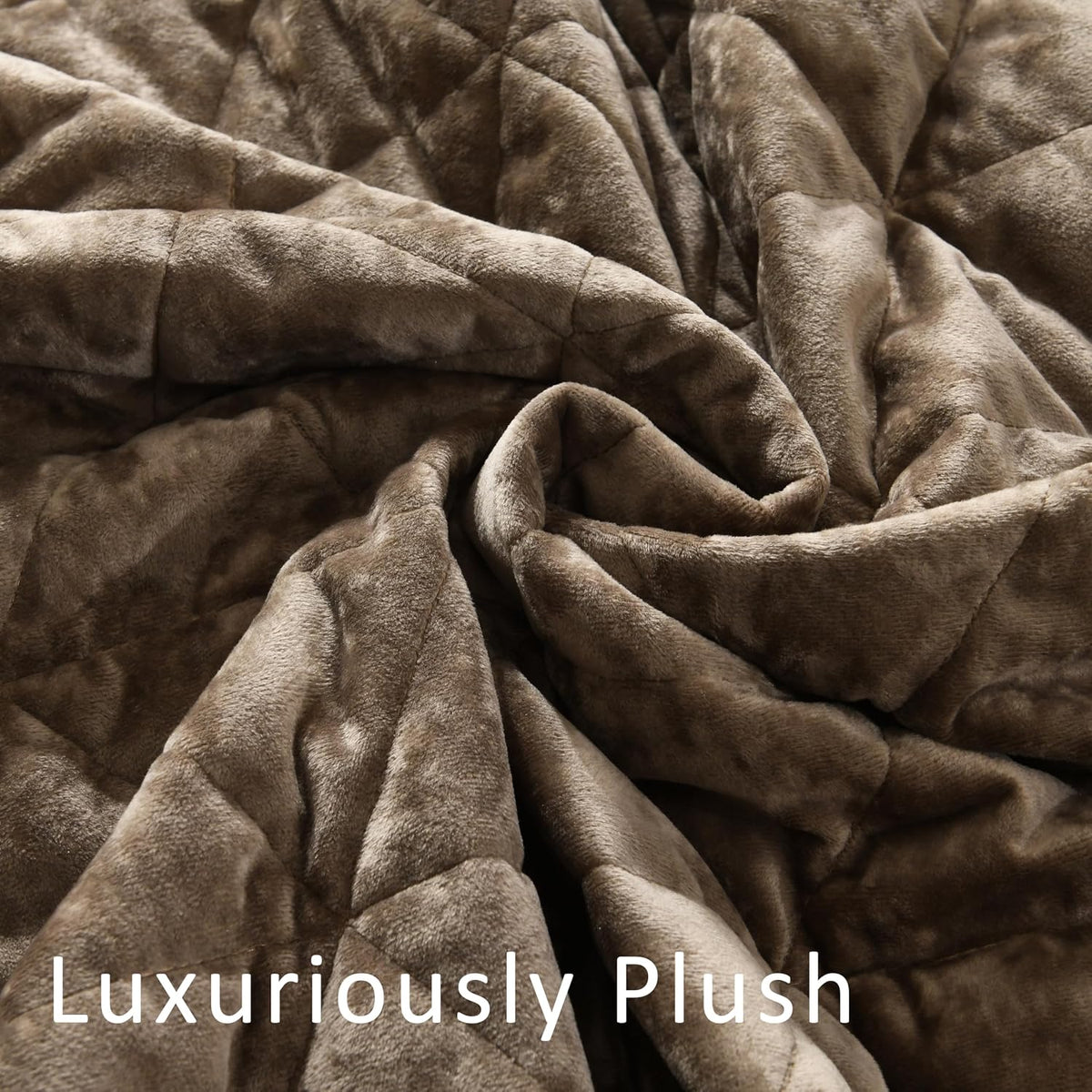Homzard Velvet Oversized King Comforter Set, Mocha Brown Bedding Set (118'*118') with 2 Pillow Shams, Luxury Oversized King Size Quilt,Patchwork Bedspread Set,Coverlet 3 Piece