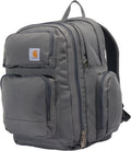 Carhartt 35L Triple-Compartment Backpack, Durable Pack with Laptop Sleeve and Duravax Abrasion Resistant Base, Gravel
